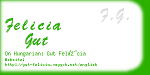 felicia gut business card